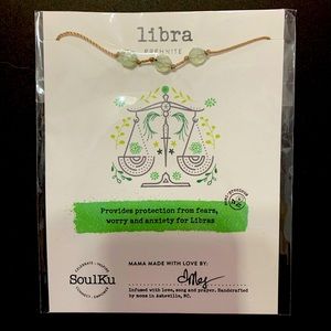 Necklace, prehnite, Libra, semi-precious, 16”